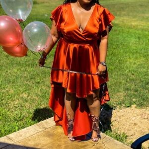 ASOS High Low Dress with Sheer side panels